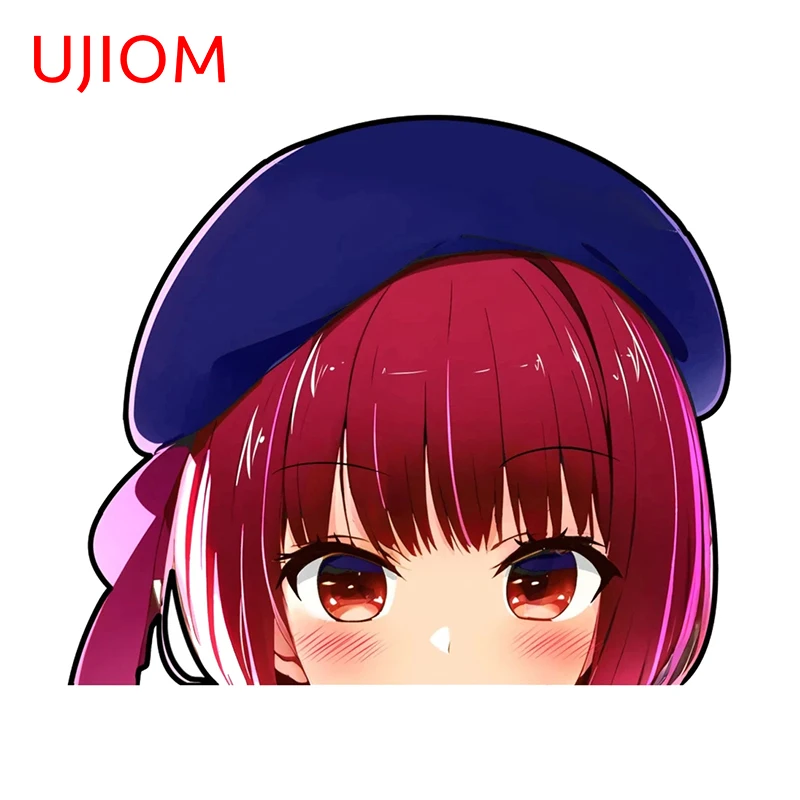 UJIOM 피커 만화 아리마 카나 벽 스티커, 스크래치 방지, 창의적인 어린이 방 노트북 데칼, 홈 데코 월페이퍼, 13cm X 11.2cm 