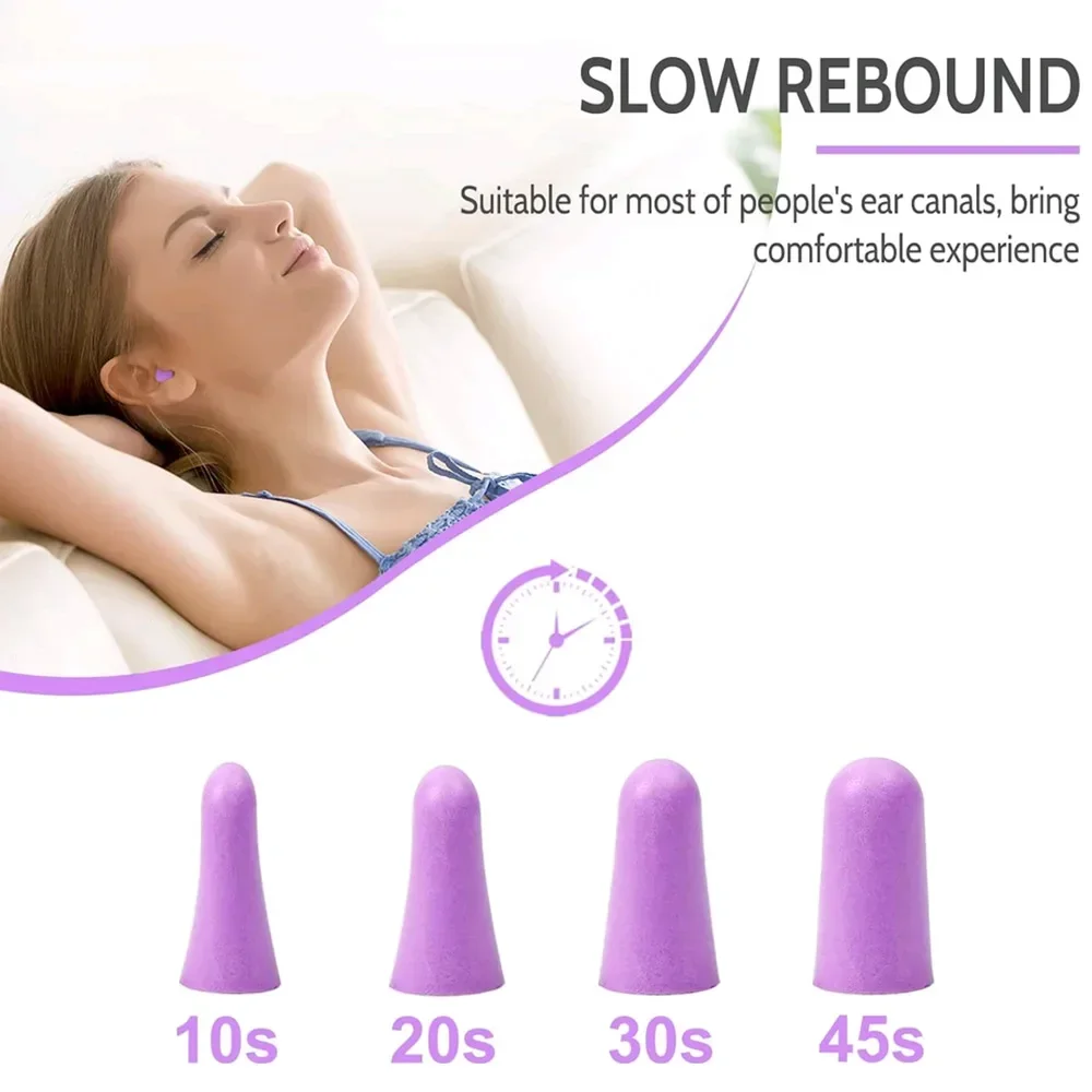 24pcs Comfortable Earplugs Antinoise Ear Plugs Sleep Noise Reduction Ear Protector for Sleep Soft Foam Earplugs Anti-Noise