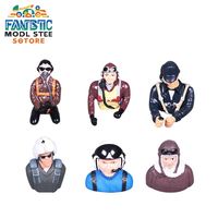 Rochobby Pilot Portrait Model Airplane Specialized High Image Real World War Ii Sports Racing Airplane Spare Parts Model