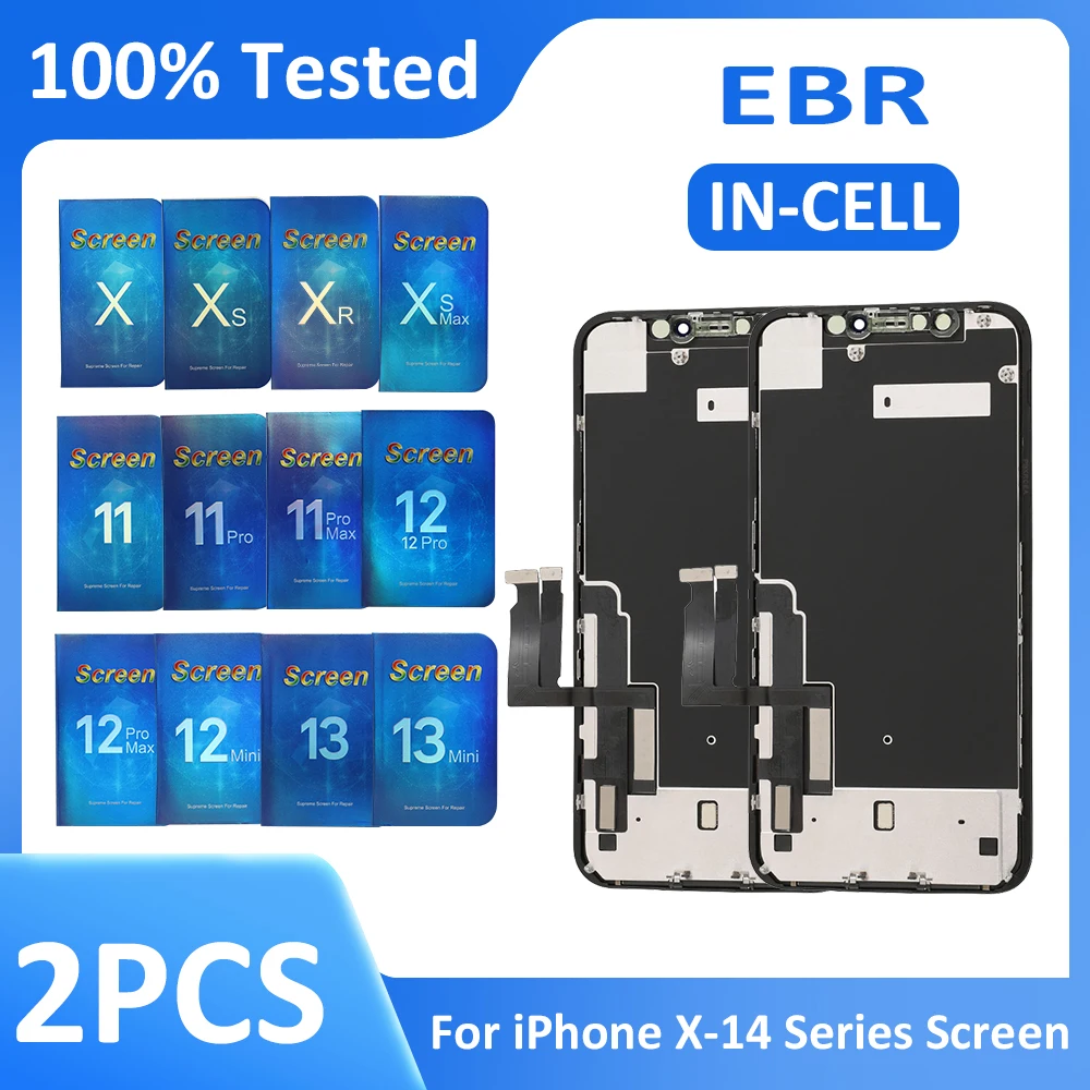 2PCS EBR Incell For iPhone X XS Max 11 12 Pro Max 13 14 15 LCD Display Digitizer Assembly For iPhone XR Touch Replacement Screen 194 sold43,809.4748,668.69Save 4,859.22-10%1000ele-citySee previewSimil