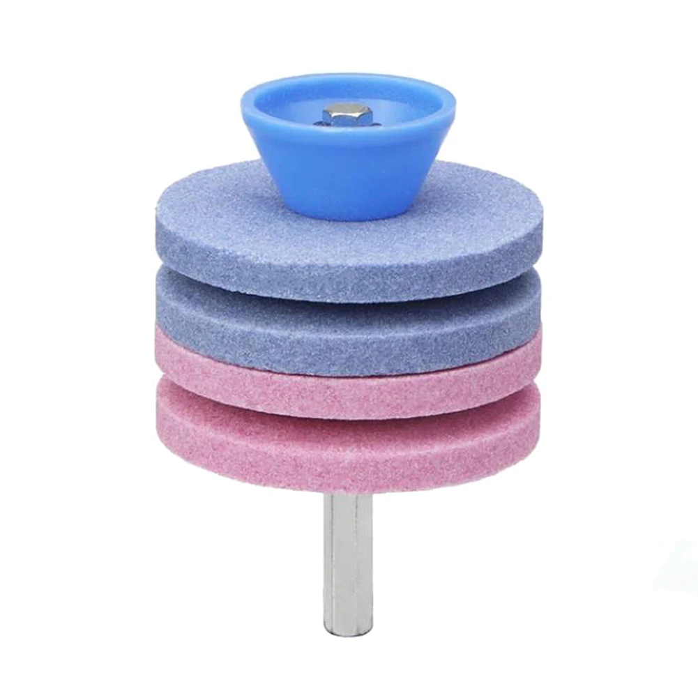 Steel Whetstone Grinding Wheel for Use with Electric Drills to Sharpen Knives and for Lawn Mower for blades Effectively