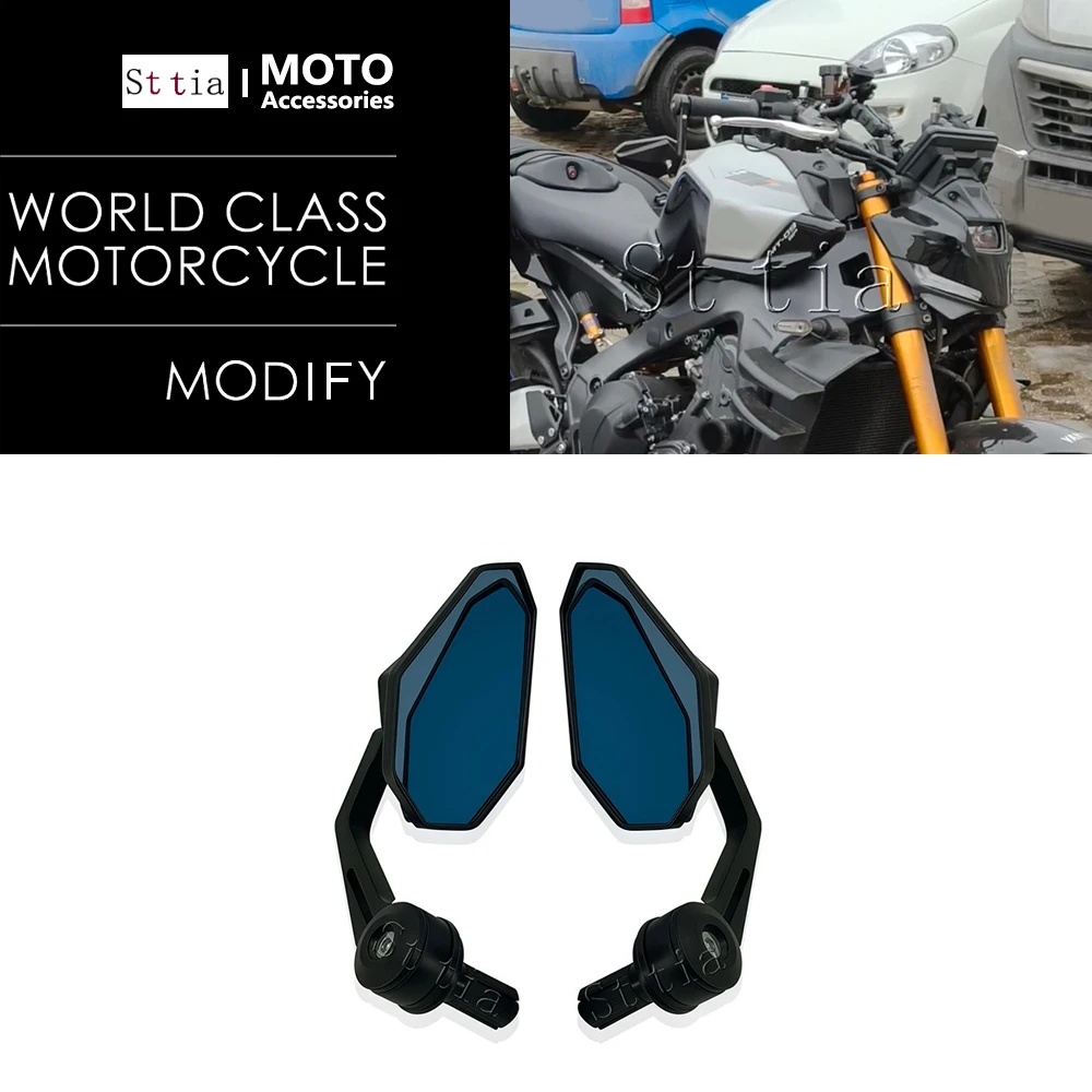 Neue Seitenrückspiegel-Zubehörteile für Yamaha MT-03 MT-07 MT-09 MT-10 2013-2025 Motorrad CNC Lenker-Rückspiegel