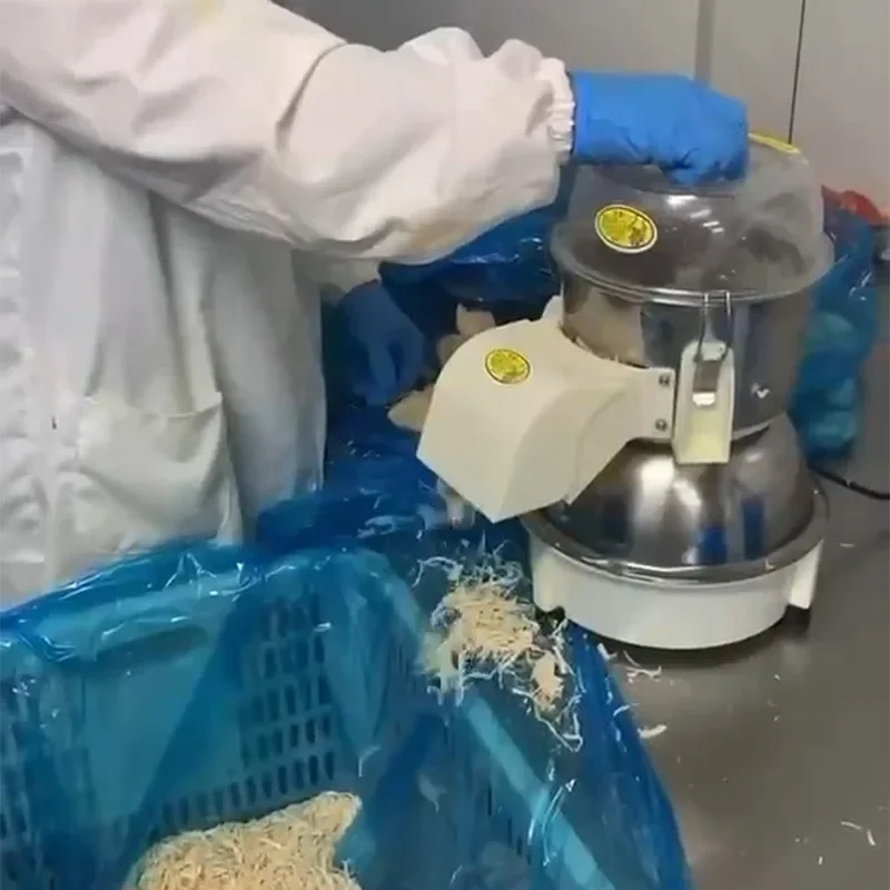 Electric Chicken Shredder for Restaurants/Cafeterias—Processing Cooked Meat; Rotary Automatic Meat Shredder