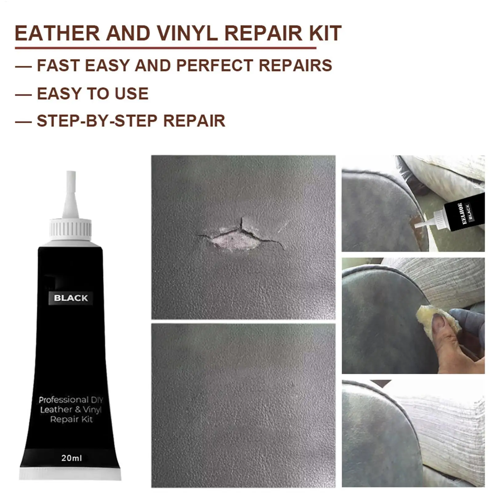 Leather Repair Gel Color Car Repair Scratches Cracks Sofa Auto Seat Leather Complementary Refurbish Cream Repair care Paste