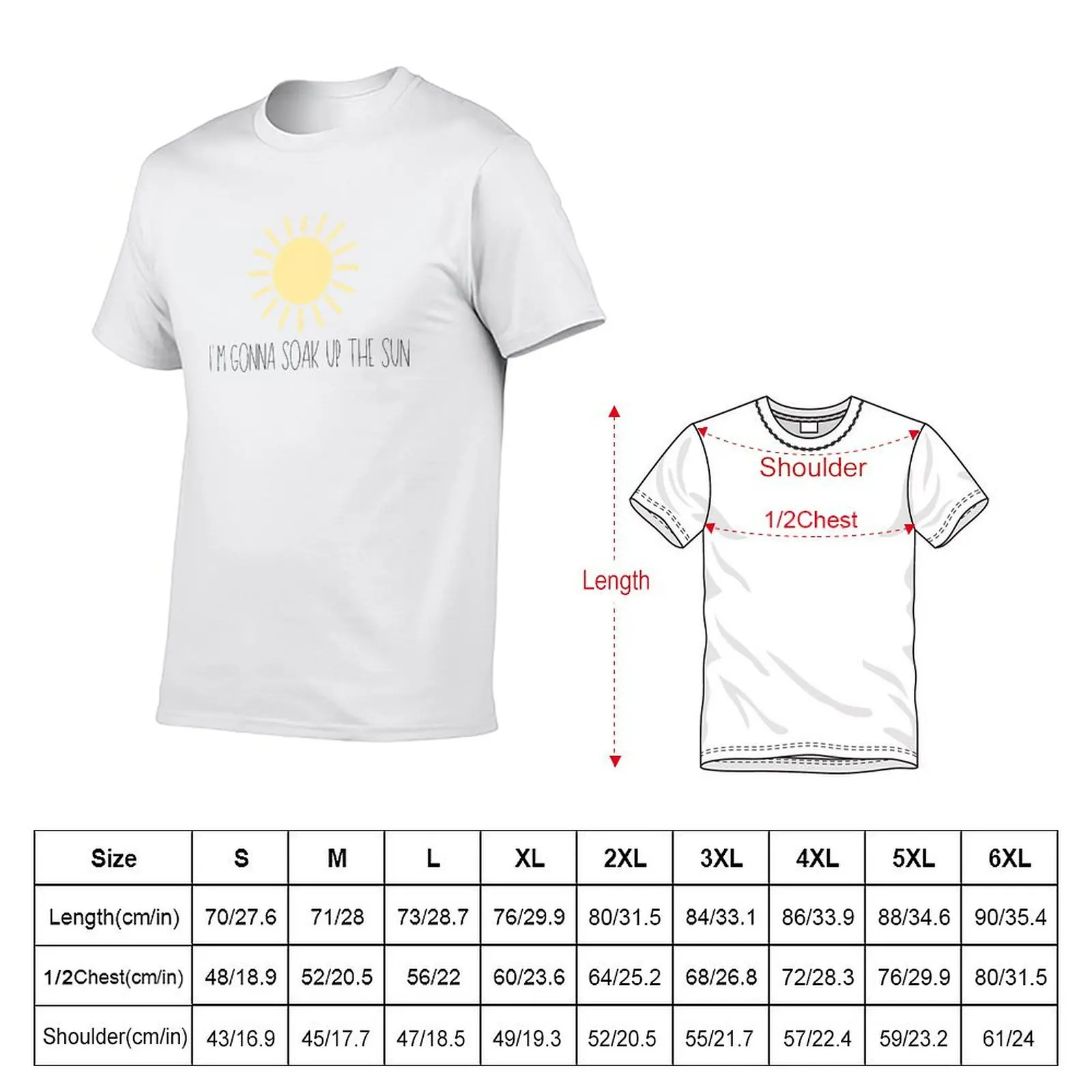 Light I'm gonna soak up the sun T-Shirt Fashion Casual Short Sleeve Top