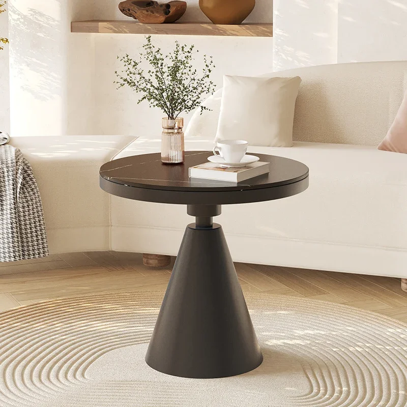 Moderne woonkamer salontafel witte ronde marmeren minimalistische kleine salontafels