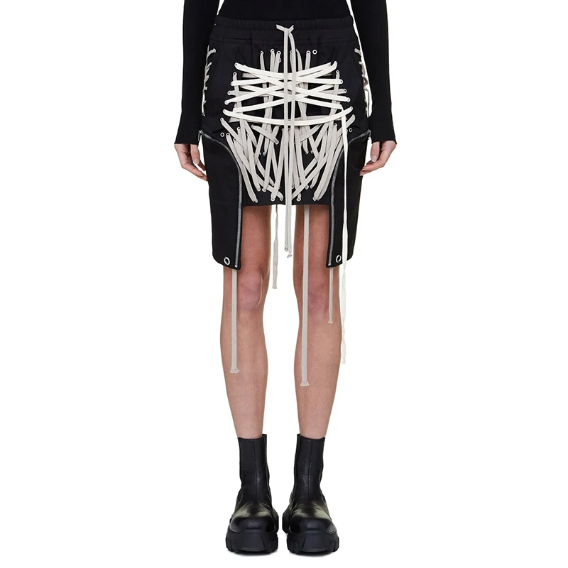 

Асимметричная короткая юбка ручной работы с карманами и бантом, женская облегающая юбка с завышенной талией для повседневной носки