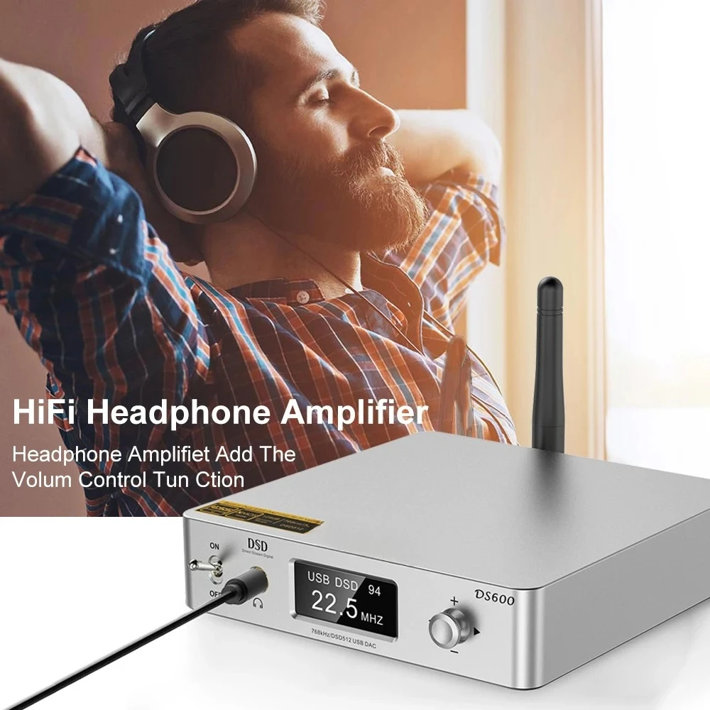 2*ESS ES9038Q2M SABRE HiFi DAC Audio Bluetooth 5.0 Receiver LDAC Transmission Hi-Res USB Desktop Decoder