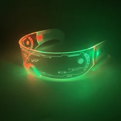 2023 New Design Colorful Fashion Y2K Glasses Luminous LED Neon Light Party Glasses For Men Women Rave Carnival Night Club Decor