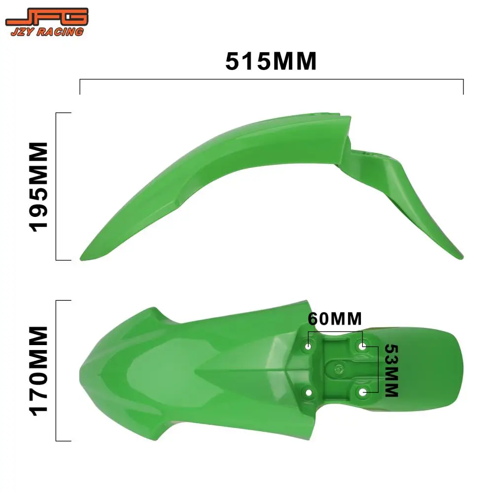 Front Fender Motorcycles Accessories Plastic Mudguard Fairing Kit Guard For KAWASAKI KLX110 KLX110L 2011-2025 Dirt Pit Bike Moto