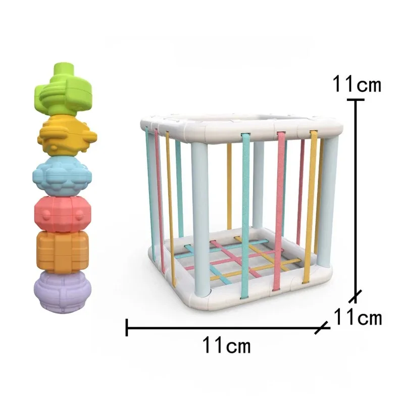 Blocchi di forme colorate Gioco di ordinamento Baby Montessori Apprendimento Giocattoli educativi per bambini Inny Baby Et Regalo educativo