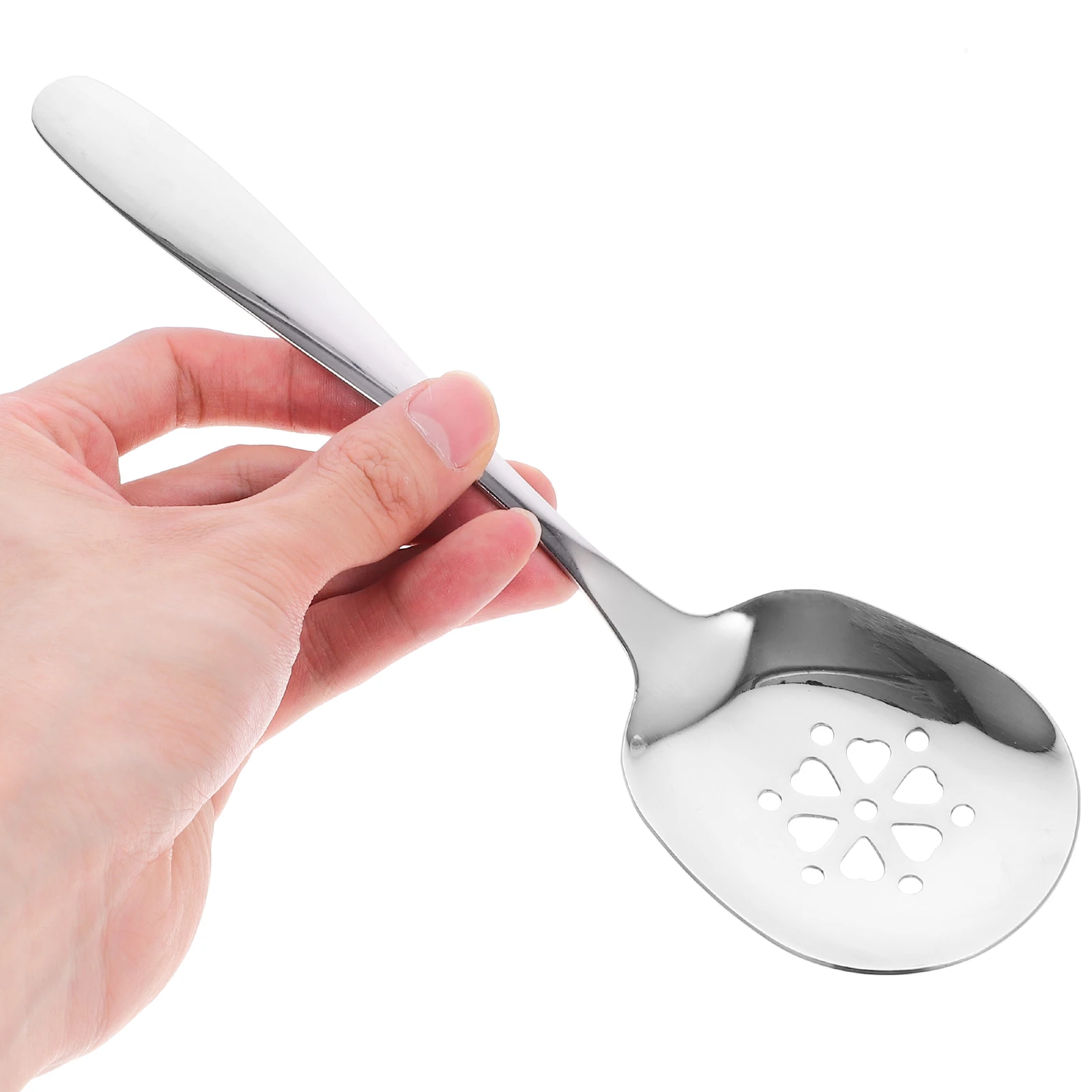 

2Pcs Thickened Stainless Steel Spoon Ergonomic Portable Reusable Slotted Kitchen Buffet Serving Utensils Home Restaurant