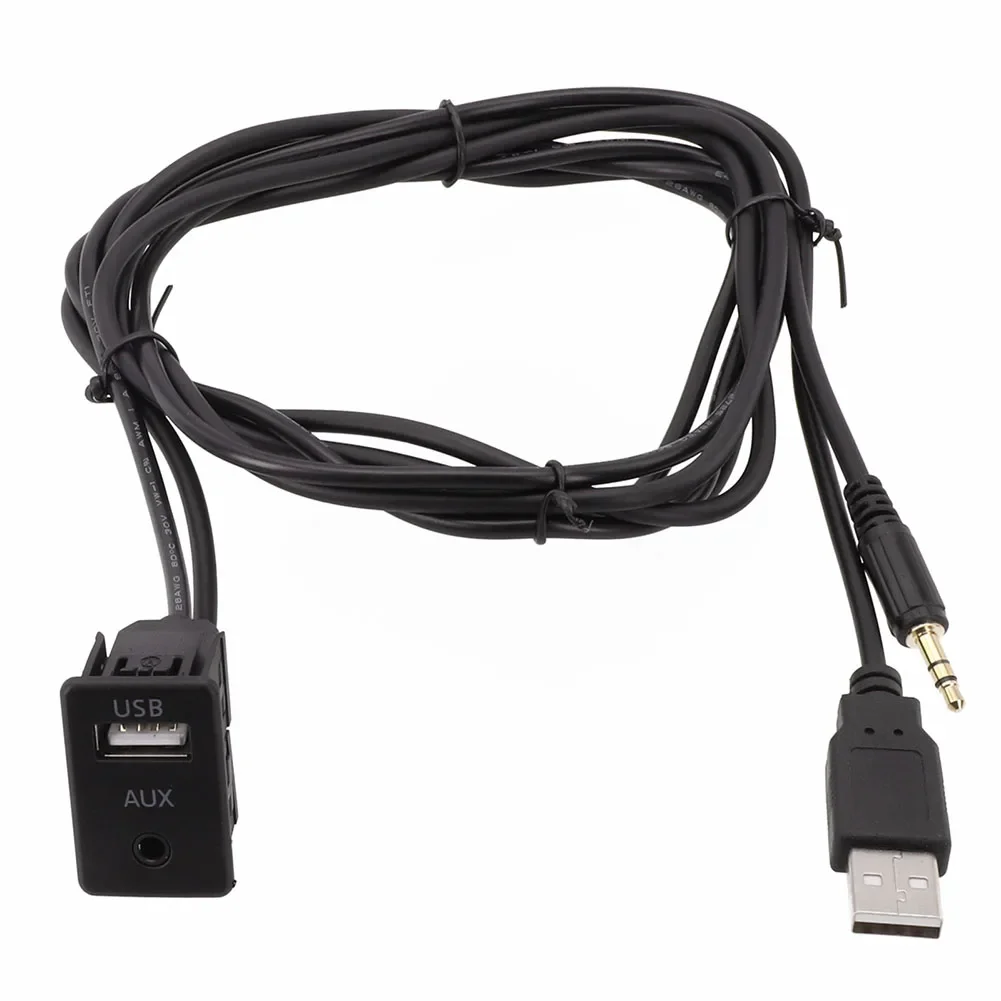 Car Audio Setup Car AUX USB Adapter Flush Mount Connector Car Aux Usb Adapter Mounting Adapter 12V Voltage Compatibility