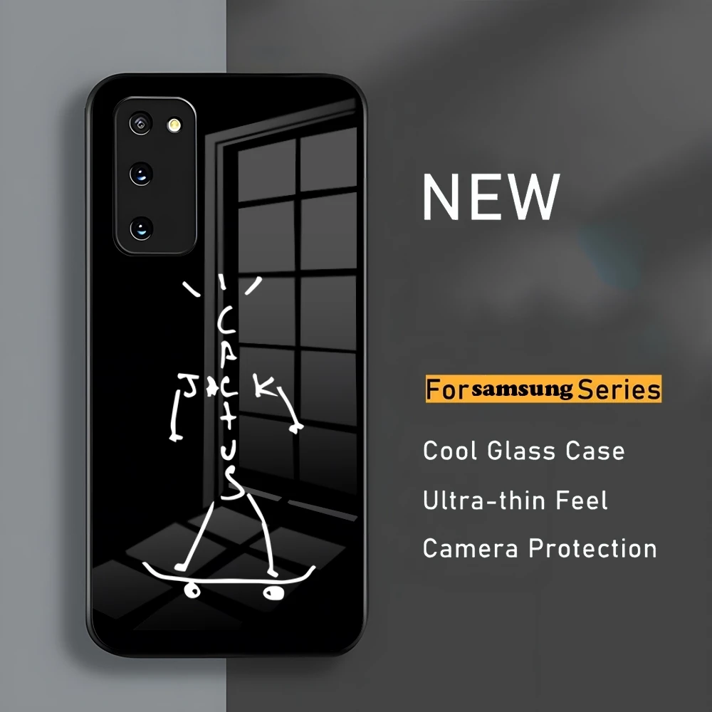 

Cactus Jack Travis Scott Hiphop Fashion Phone Case For Samsung S24 23 A54 S21 S22 Ultra A 42 32 52 51 Note 23 S10 E Plus S20 FE