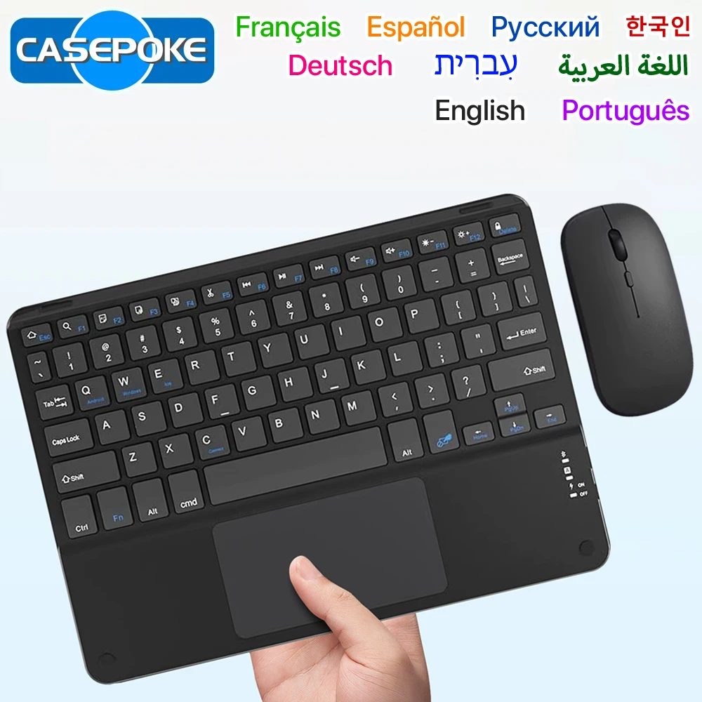 

New Bluetooth Wireless Keyboard With Mouse For IOS Android Windows Tablet Phone For iPad Mini Pro Xiaomi Samsung Touch Keyboard