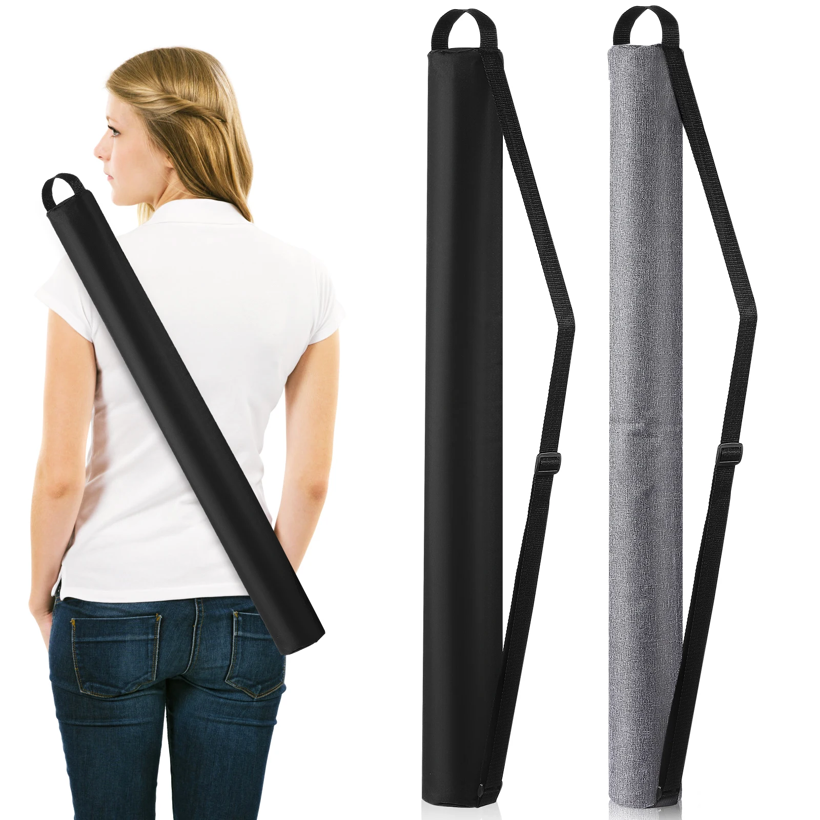 

2 Pcs Golf Bag Cooler Beer Sleeves Large Capacity Adjustable Straps Portable Outdoor Sports Picnics Parties Black Grey Golf