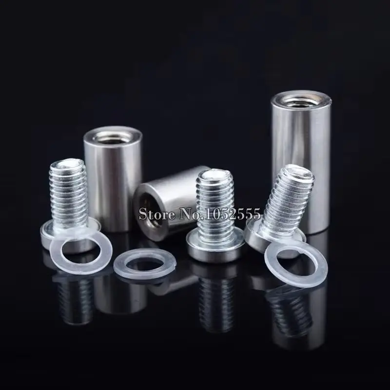 On Stock 50PCS Stainless Steel Hollow Advertising Nails Screws Bolt Acrylic Billboard Glass Sign Standoffs Pins 18 Sizes