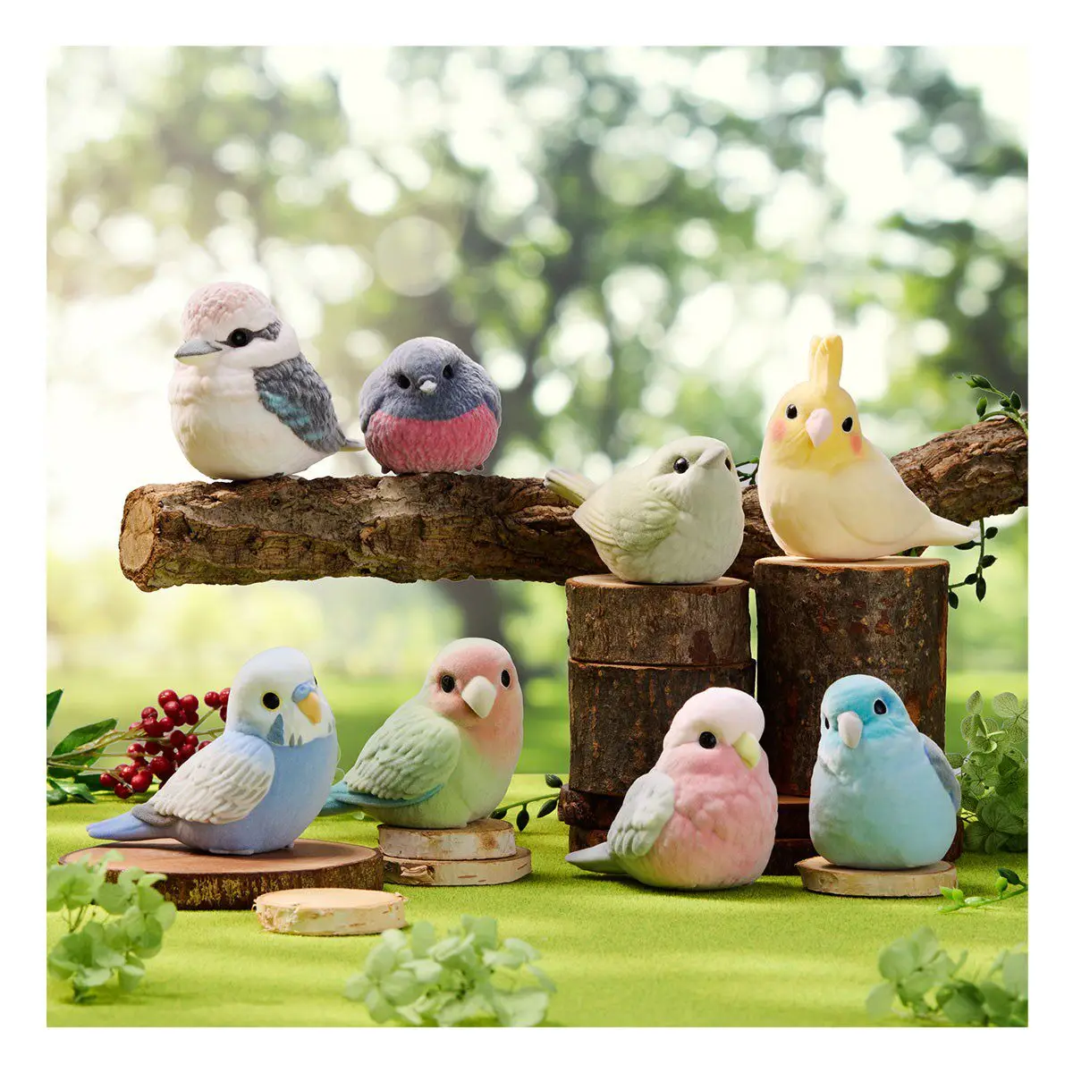 

Bandai Flocked Parrot Bird Palm Sized Friend Volume 3 Shokugan Blind Box Collectible Figure Desktop Decor For Adult Collection