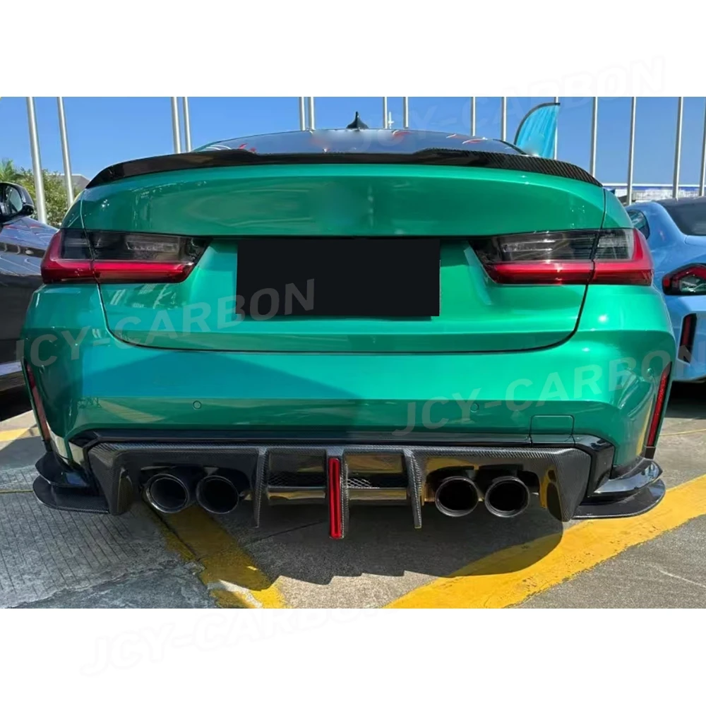 JCYECF Dry Carbon Fiber For BMW 3 4 Series G80 M3 G82 M4 2021+ Rear Diffuser Lip Strip Bumper Trim Exterior Accessories view 6
