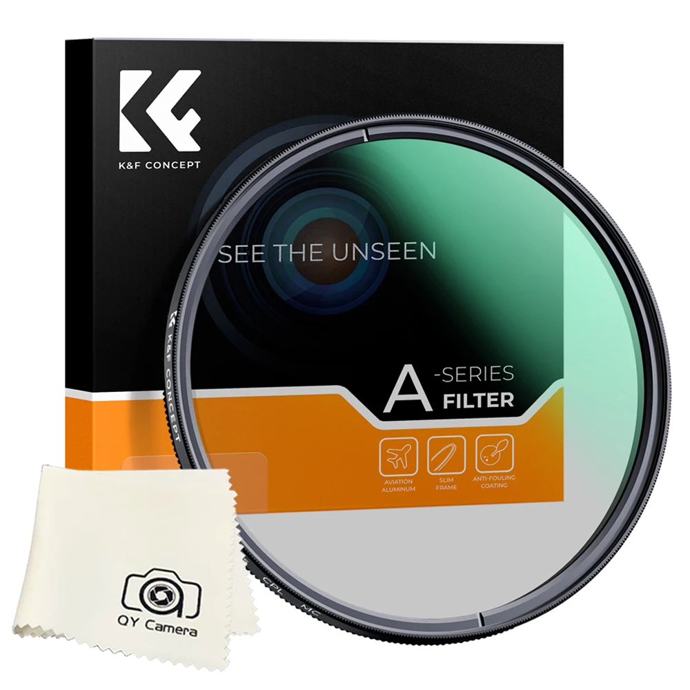 K & F Concept 67mm filtro CPL 58mm 82mm lente polarizzatore circolare rivestimento verde filtro A serie 49mm 52mm 55mm 77mm 62mm 72mm