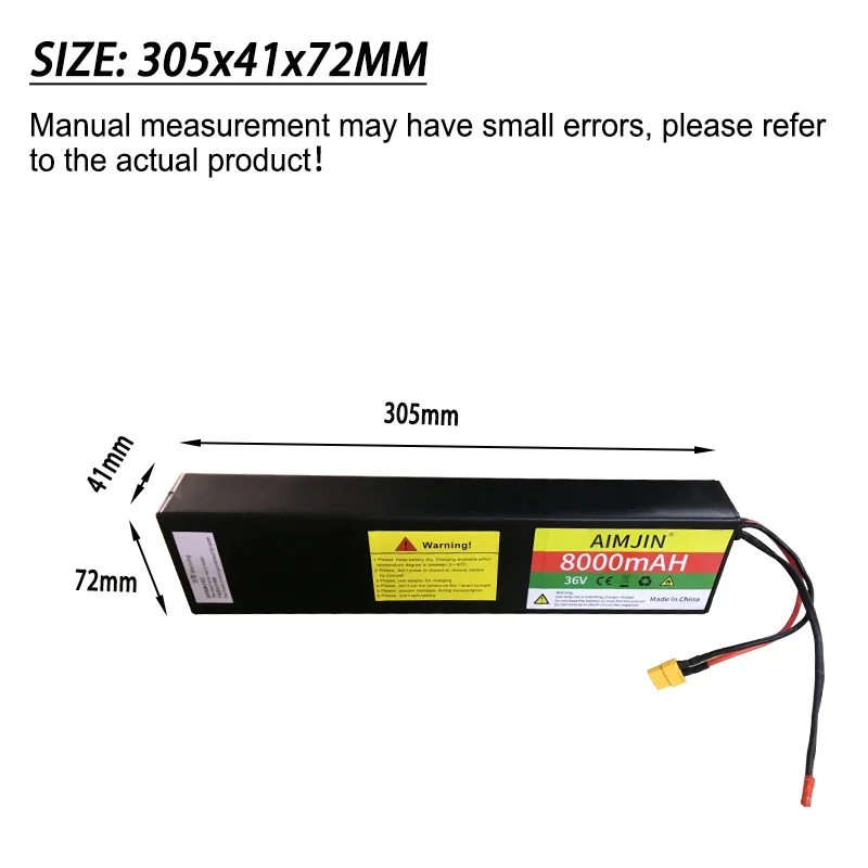 Batterie au lithium aste pour scooter électrique, 10S3P, Eddie Ion Count60, prise JST, chargeur de pipeline 42V, 36V, 8000mAh