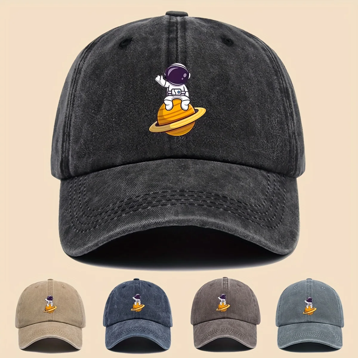 

Astronaut Cartoon Print Adjustable Baseball Cap Suitable for Both Unisex in Summer,Suitable for Outdoor Cycling,Rock Climbing