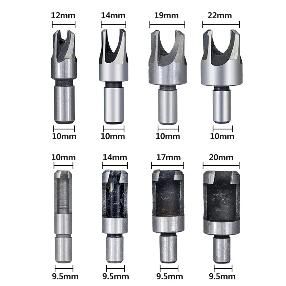 Wood Drill Bit Set Countersink  Chamfering Cutter Center Punch Woodworking Hole  Core