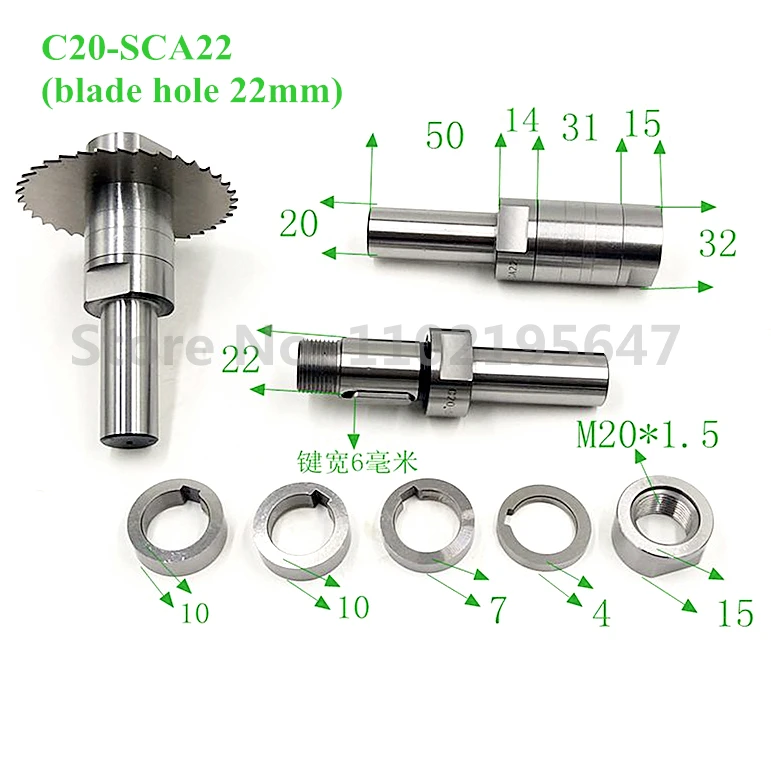 Saw Blade Milling Cutter Rod Morse Installation Milling Cutter Three Face Cutter Straight Shank