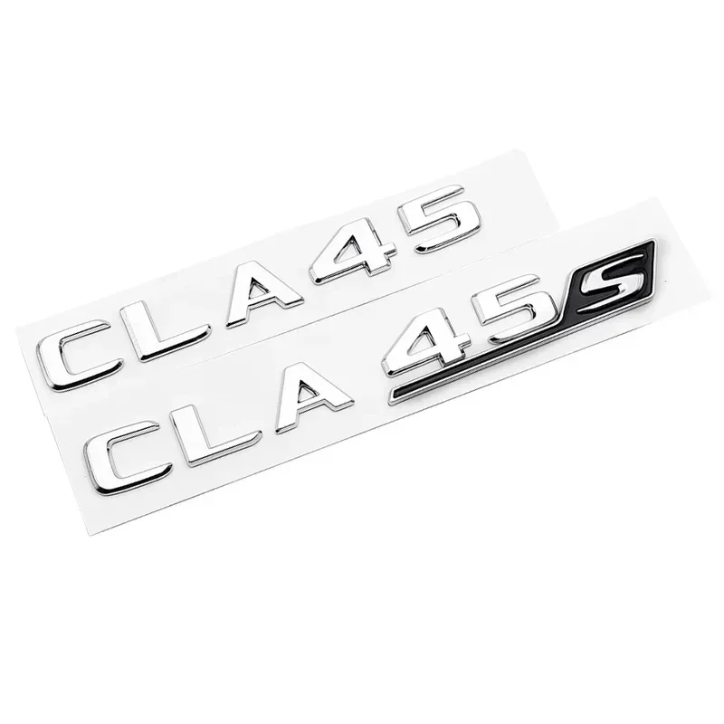 

ABS 3D Chrome Car Trunk Letters Emblem Badge Logo Stickers For Mercedes CLA45 AMG C117 W117 CLA45S W118 C118 Auto Accessories