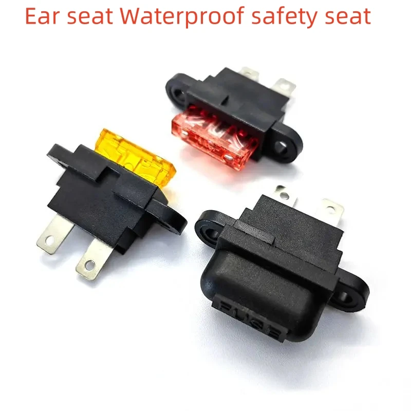 5PCS Waterproof Auto Standard Middle Fuse Holder + 1-50A Car Boat Truck ATC ATO Blade Fuse 3A 5A 10A 15A 20A 25A 30A 35A 40A 50A