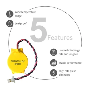 10 Paket Baterai EEMB 3V 2Pin CR2032 dengan Kabel Baterai CMOS MOTHERBOARD Baterai Pengganti Laptop untuk Alienware ASUS Dell 8 penjualan terbaik dell r410 - №