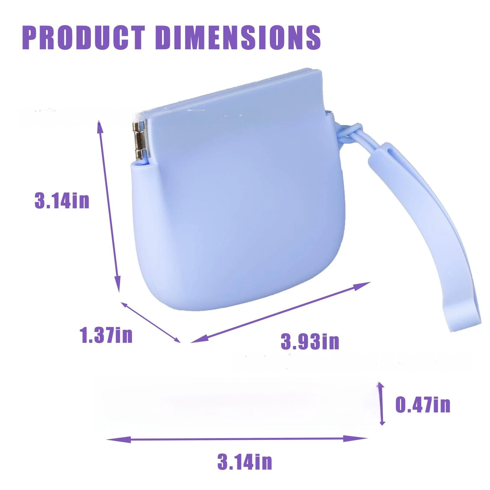Silicone Mini Storage Pouch with Bullet Buckle, Portable Coin Purse for Jewelry Earphone Key Data Cable Red Envelope image 5