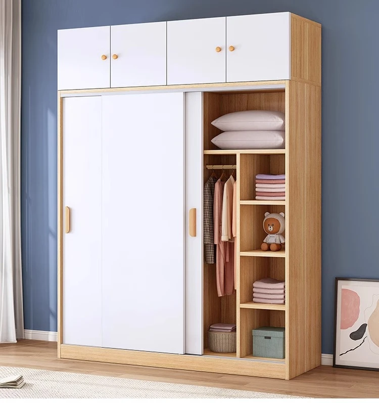 

Wardrobe Home Bedroom Sliding Door Rental House Simple Assembly Hanging Wardrobe