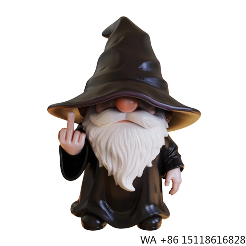 Wholesale Eco-Friendly Waterproof Resin Dark Wizard Gnome Statue Custom Gothic Fantasy Garden Ornament OEM ODM Custom Colors