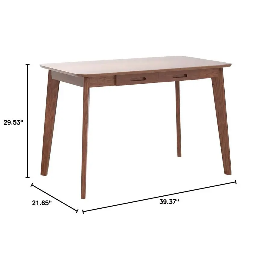 Solid Wood Writing Desk Home Office Workbench Desk with Drawer, Laptop Computer Work Study Table