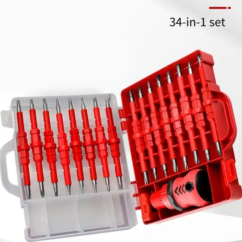 

2025 New Screwdriver Set 34 In 1 Screwdriver Set Handheld Maintenance Tool