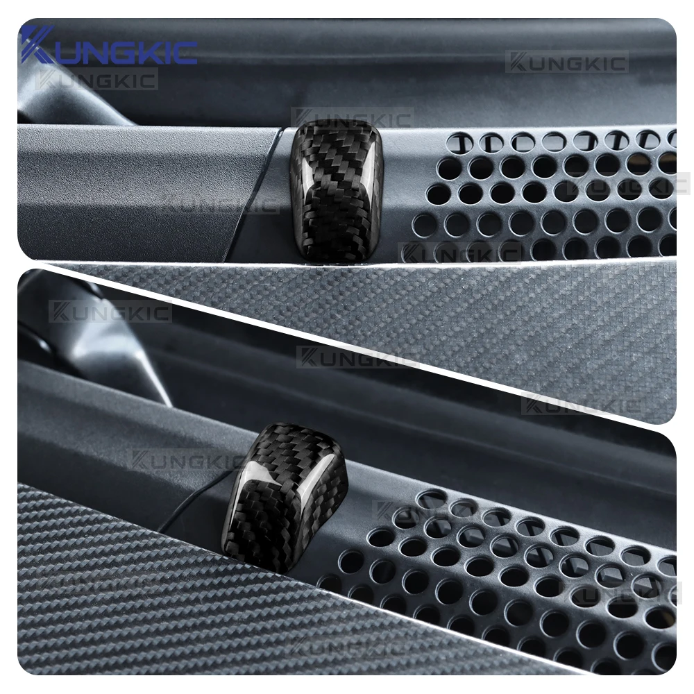 

Real Hard Dry Carbon Fiber Sticker For Abarth 595 695 595C 695C Fiat 500 500C 500E 2008-2024 Roof Wiper Spray Nozzle Decor Trim