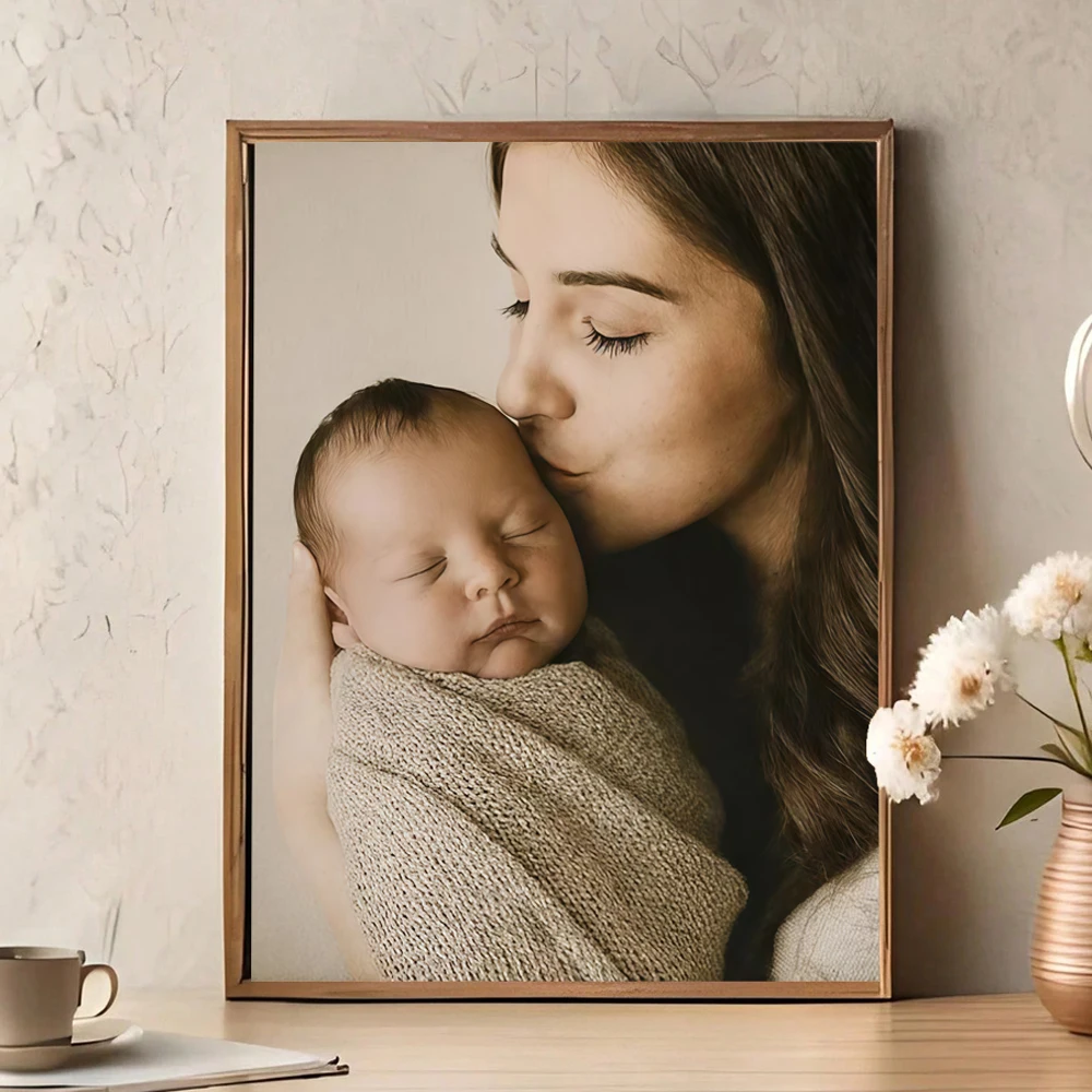 Pintura em Tela Personalizada com Sua Foto, Pôster em Tela, Presente Personalizado, Imagens de Animais de Estimação, Decoração para Casa