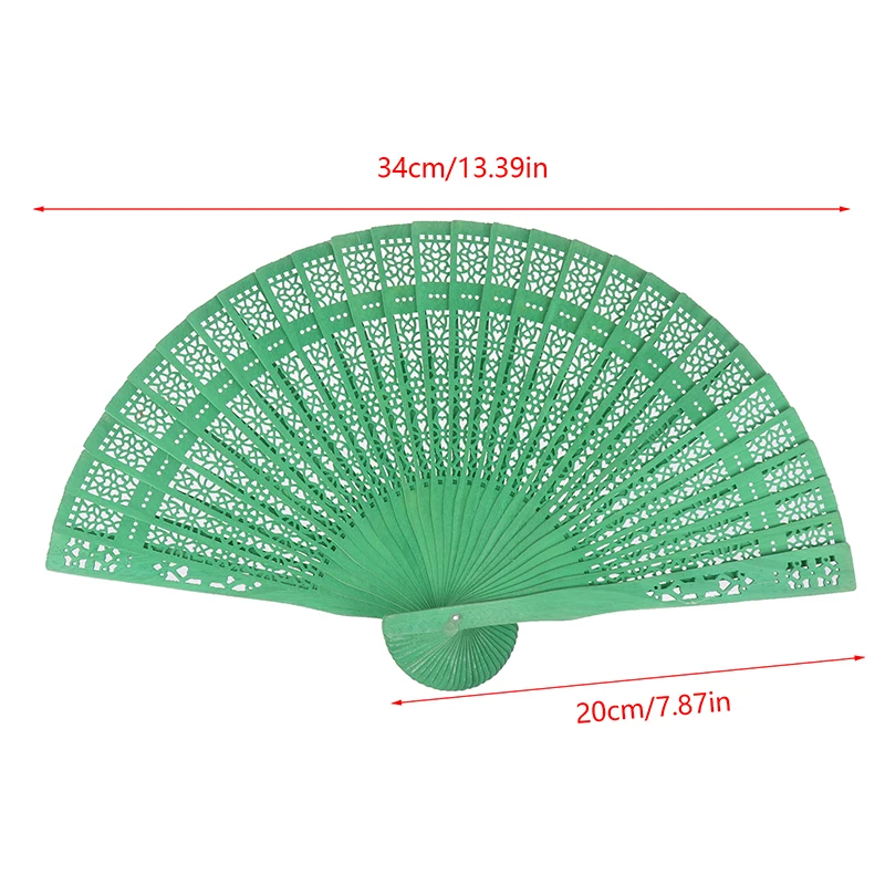 1pc Fashion Wedding Hand Fragrant Party Carved Folding Fan Chinese Wooden Fan Vintage Hollow Antiquity Folding Fan Gifts