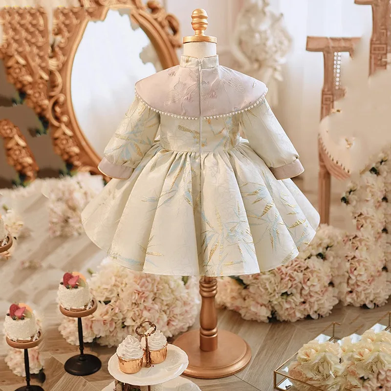 

Girls' First Birthday Baby Girl Summer Traditional Style Tang Suit, Children's Chinese New Year Dress, Cheongsam, Fashionable