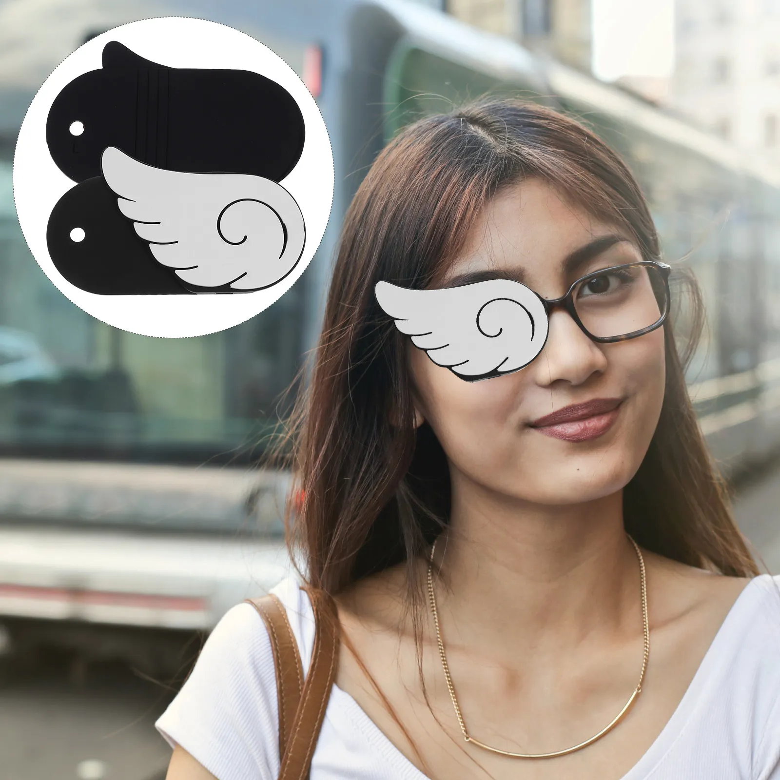 

2Pcs One Eye Patch for Kids and Adults Amblyopia Correction Strabismus Recovery Eye Care Tool Light Blocking Non-Woven Elastic