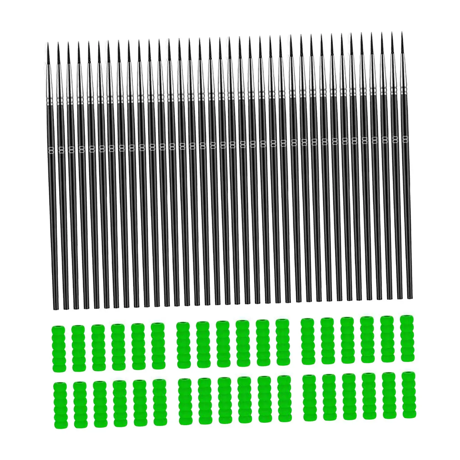 36x ディテールペイントブラシアート軽量プロフェッショナル小型ペイントブラシ、彫刻オイル、アクリル、水彩モデリング用