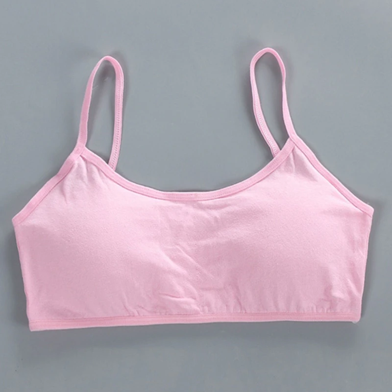 Soutien-gorge tubulaire en coton pour filles, sous-vêtements pour étudiantes, sans anneau en acier, fin, sous-vêtements de sport, soutien-gorge d'entraînement pour adolescents