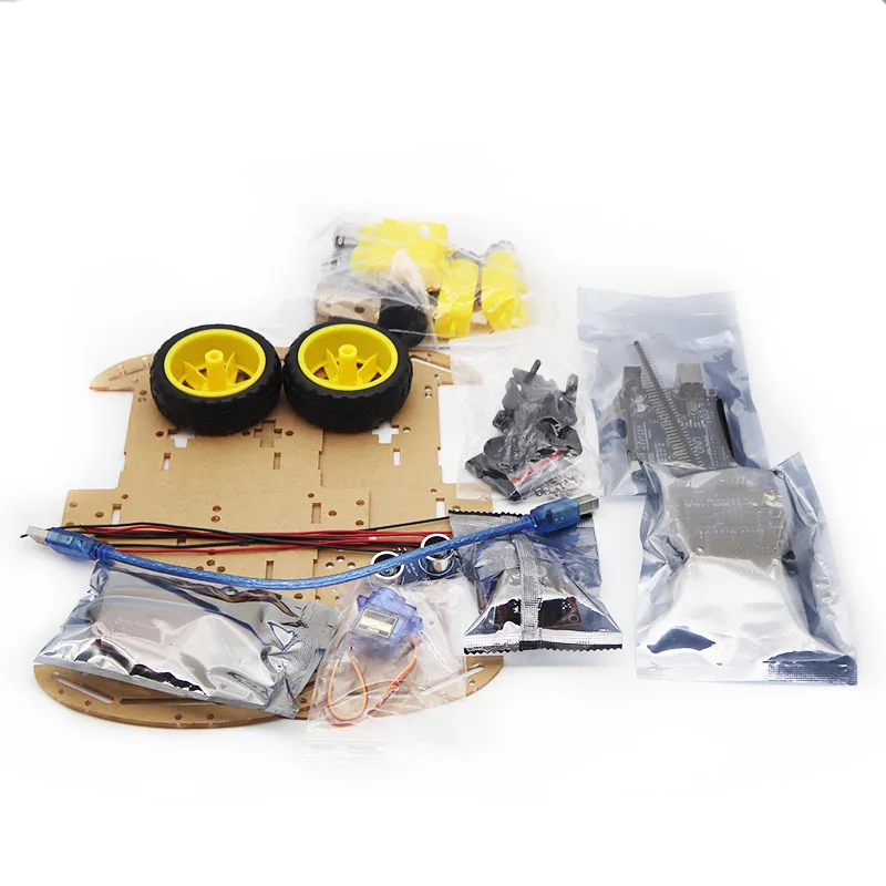 Arduino car kit diy Avoidance Tracking Motor Smart Robot Car Chassis Kit Speed Encoder Battery Box 2WD 4WD