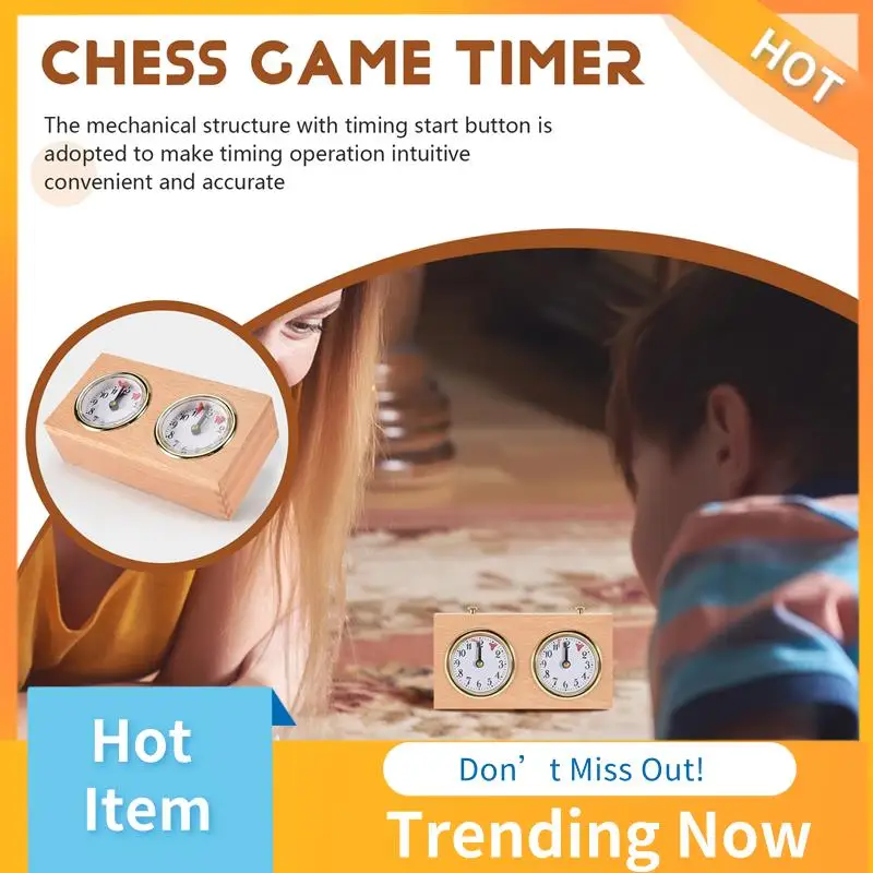 

CMHI-Chess Timer, Professional Digital International Chess Clock, Wooden Count Up Down Chess Timer, Portable Chess Timer