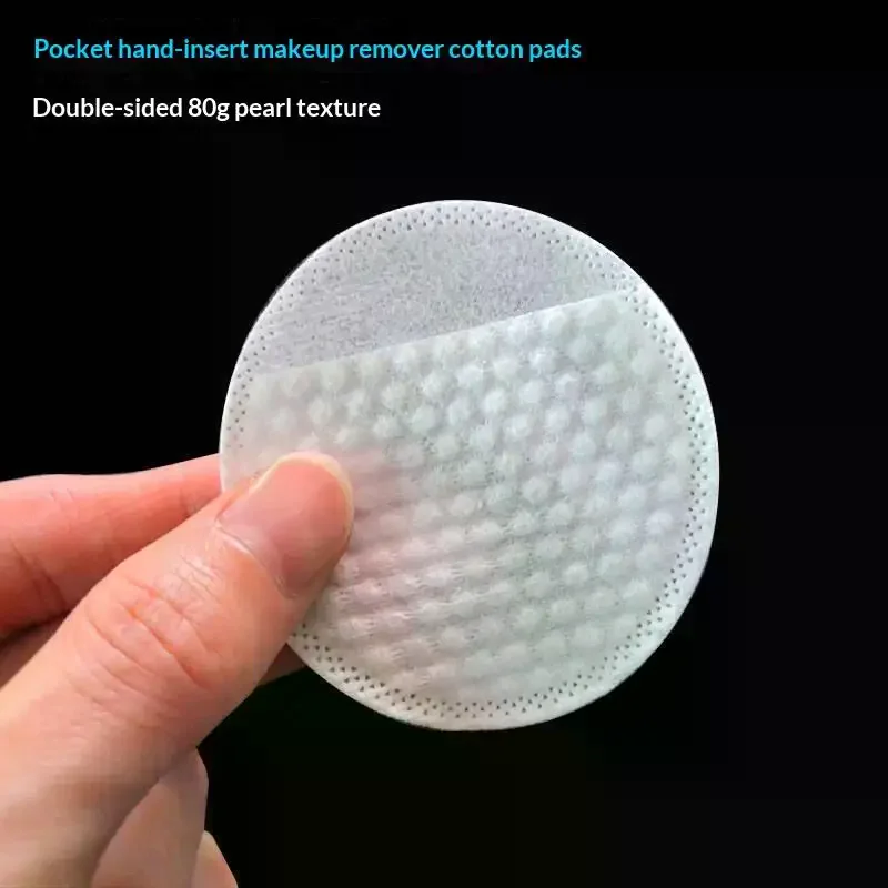 120Pcs Disposable Makeup Remover Cotton Pad Round Pocket Face Removing Tools Non-woven Fabric Cleaning Paper Wipe Cosmetic Pads