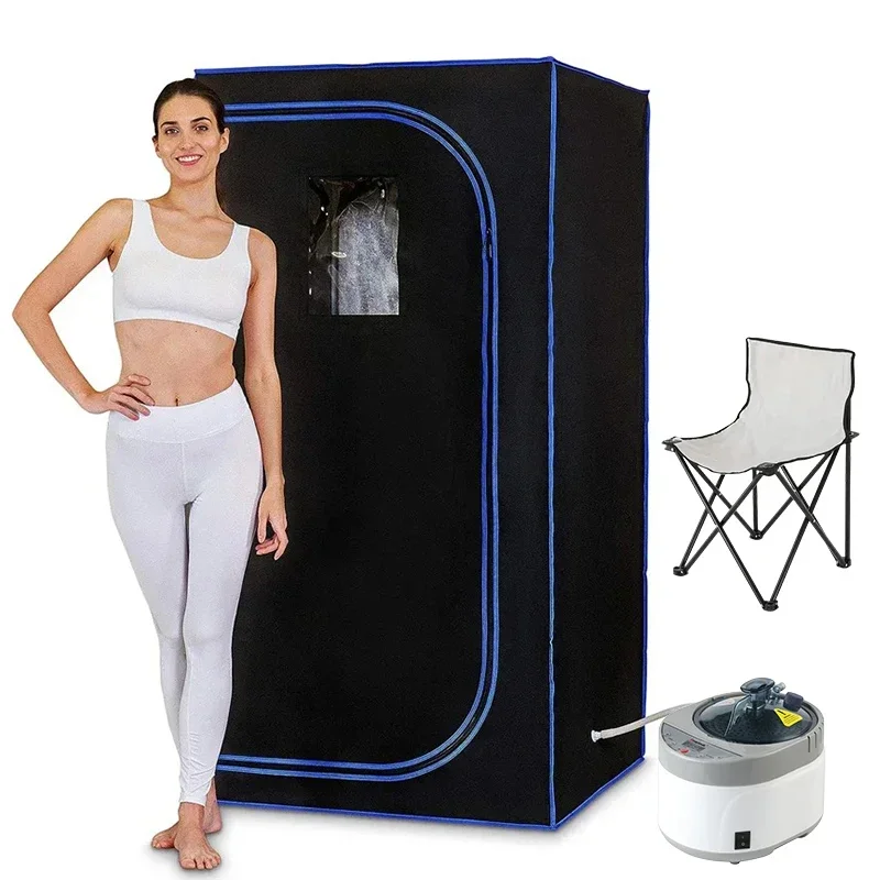 Full Size Personal Steam Sauna Set for Home Spa Relaxation, Detox Therapy Oxford With 1500W 4L Steamer Height 180cm