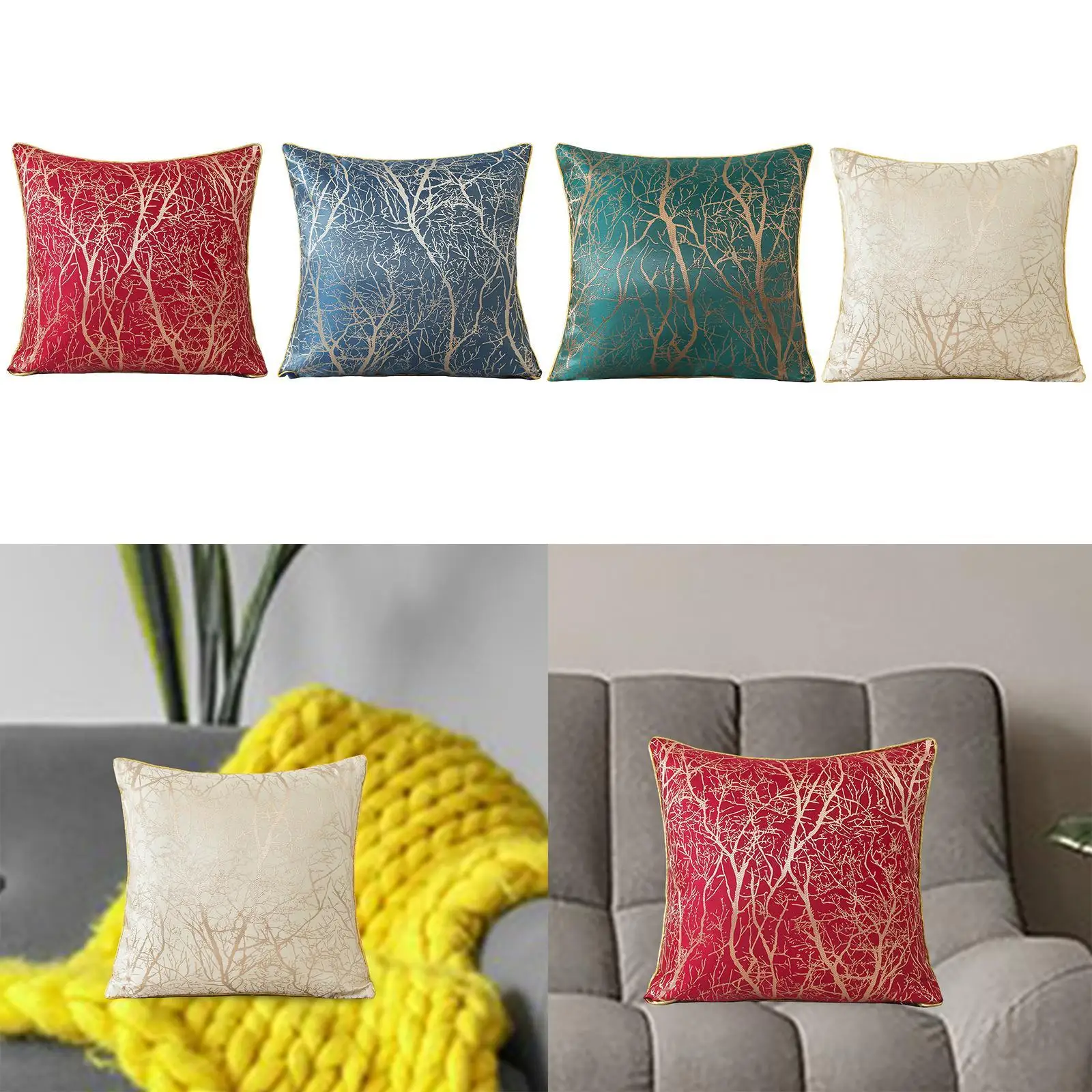 Throw Pillow Cover Decorative Home Furnishing 45x45 cm Square Pillow Case for Couch Bed Indoor Outdoor Chair Sofa Furniture
