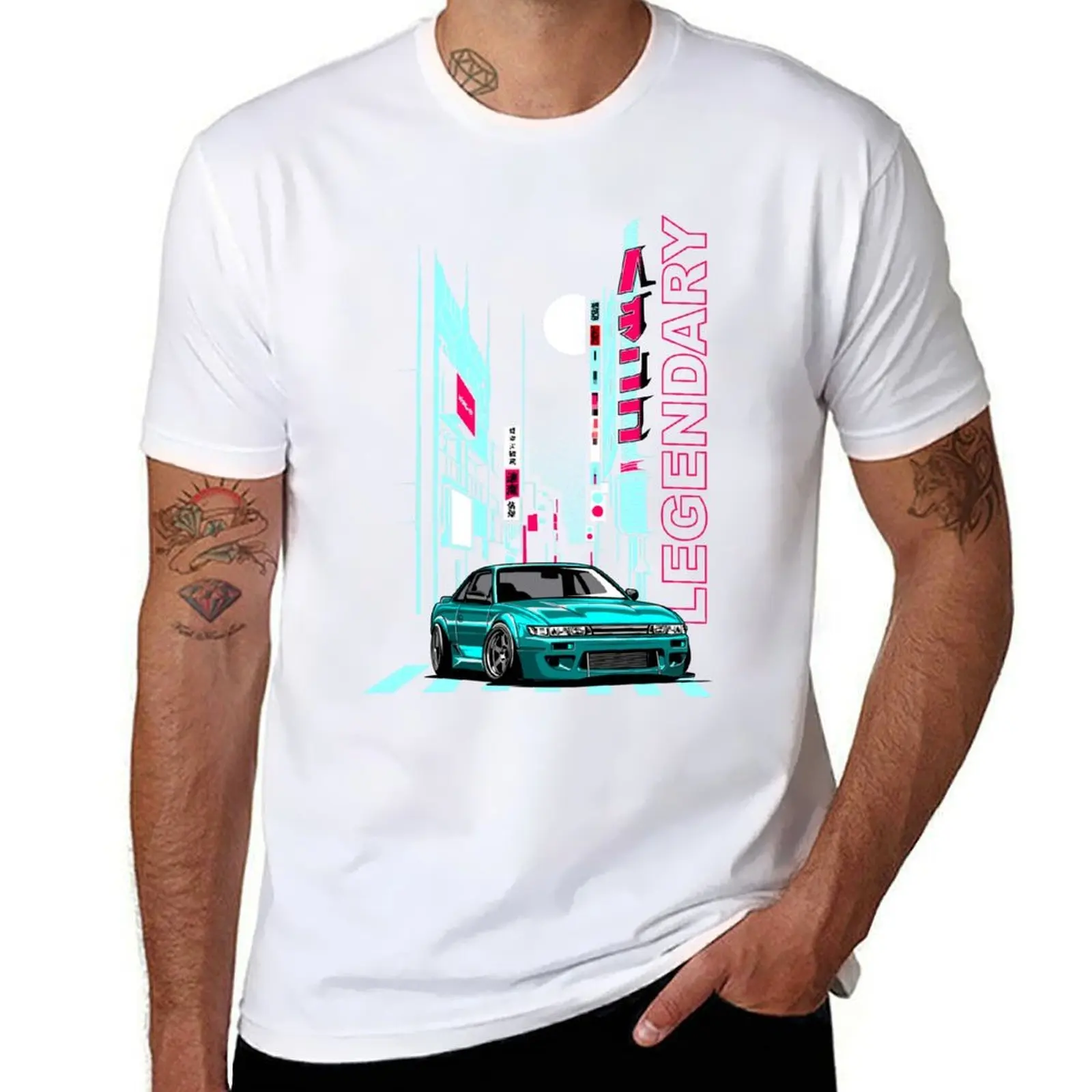 

S13 Silvia Legend JDM Retro Tokio Tuning Fan Car T-Shirt man t shirts cotton t shirts for man slim fit T-Shirt