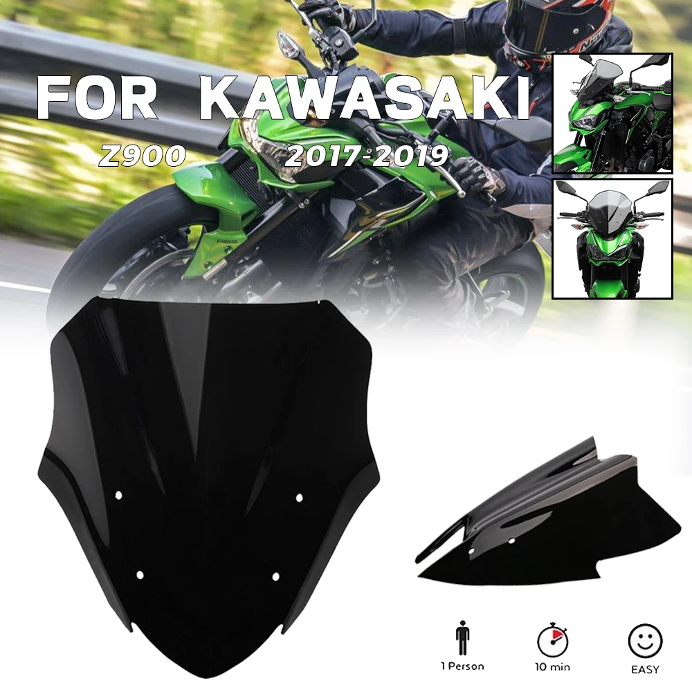 

MTKRACING For KAWASAKI Z900 Z 900 2017-2019 Motorcycle Windshield Windshield Cover Windshield Deflector Motorcycle Deflector